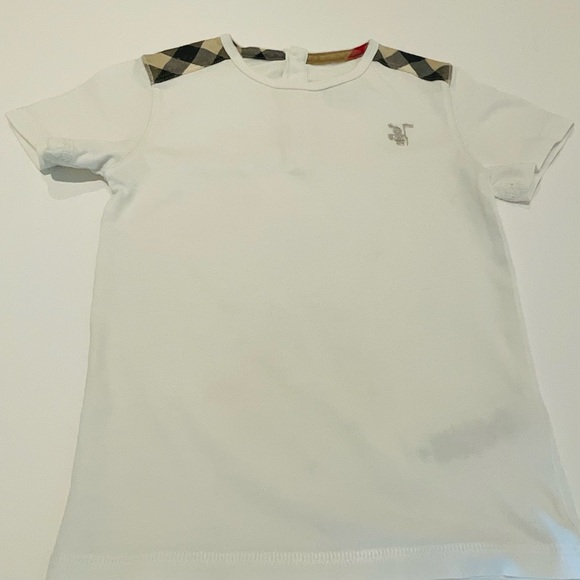 Burberry Other - BURBERRY WHITE SHORT SLEEVES W/CHECK SHOULDER PANELS.